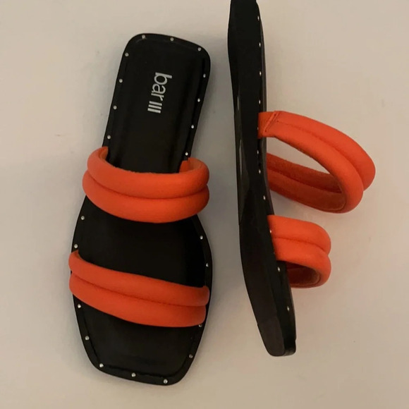 Bar III Womens Solid Slip-On Casual Pool Slides Sandals Orange size 6.5 - Picture 10 of 11